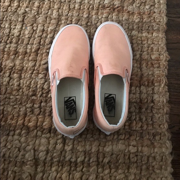 Vans Shoes - Salmon Slip-on vans Size 7 Women’s